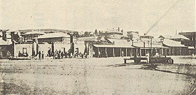 Market Square, Burra, after the 

      Great Fire in 1883